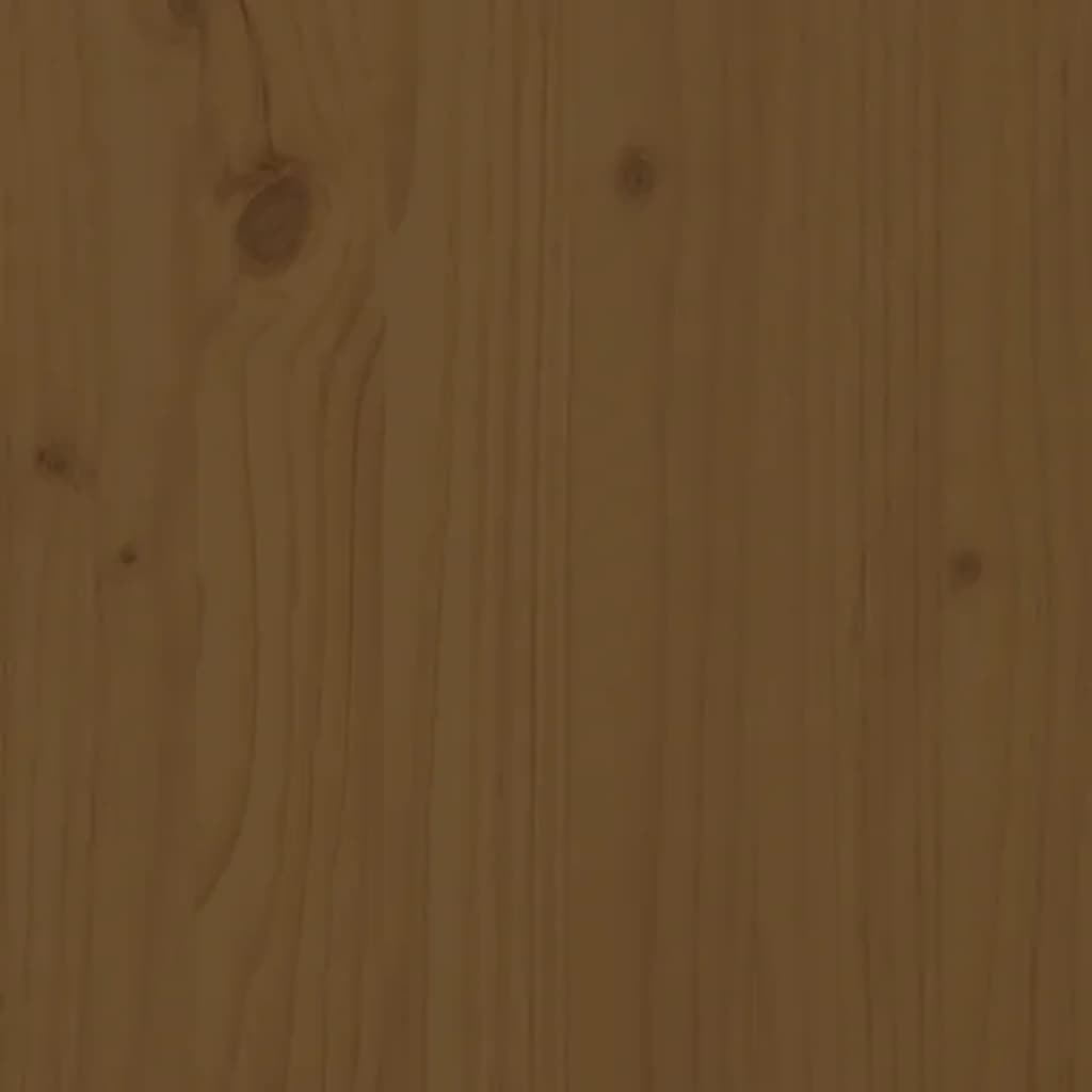 vidaXL Tăblie de pat, maro miere, 125,5x4x100 cm, lemn masiv de pin