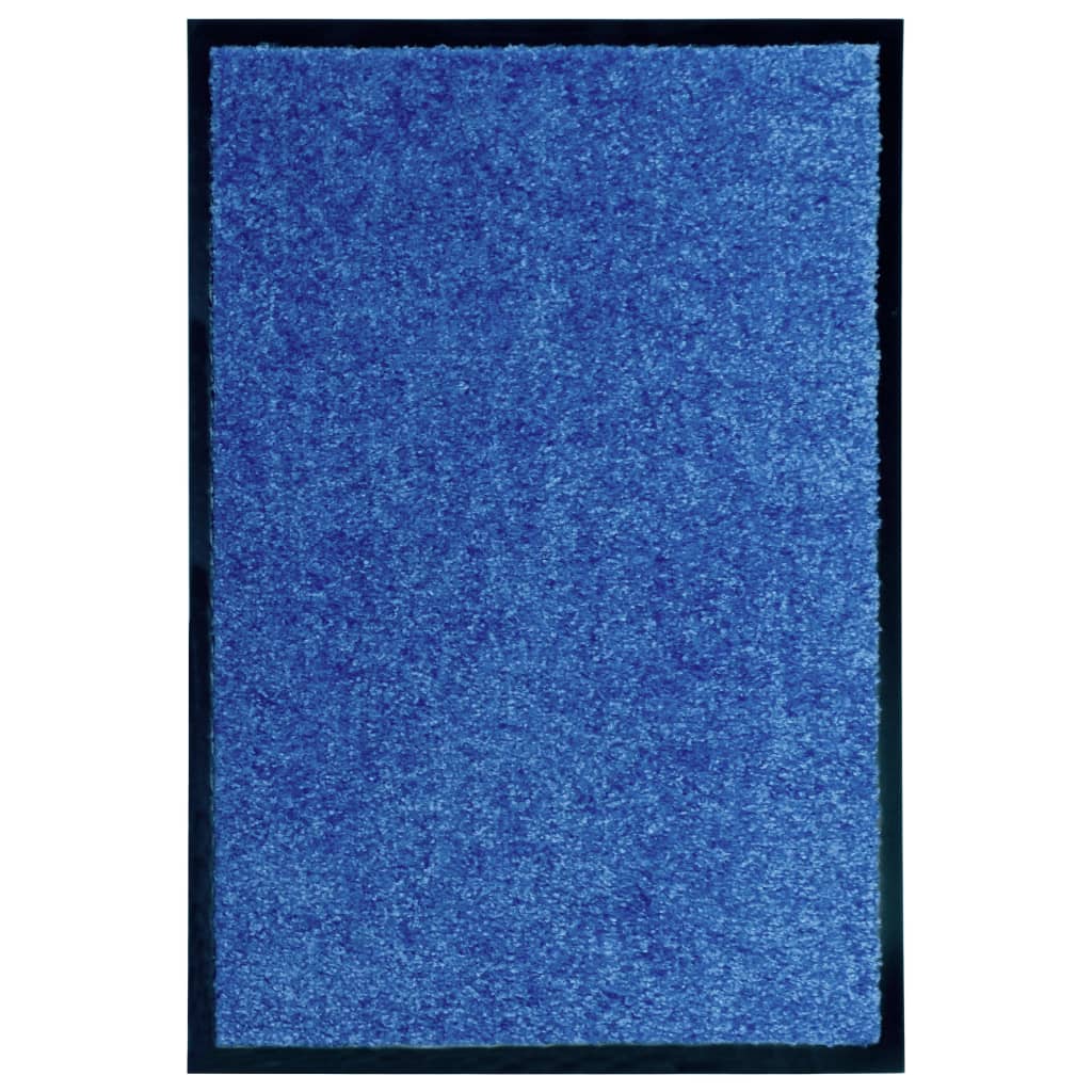 vidaXL Covoraș de ușă lavabil, albastru, 40 x 60 cm