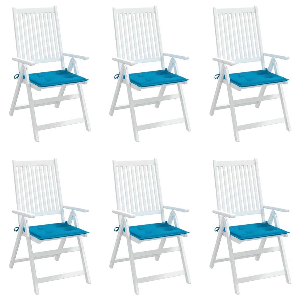 vidaXL Perne scaune grădină 6 buc. albastru 40x40x3 cm țesătură Oxford