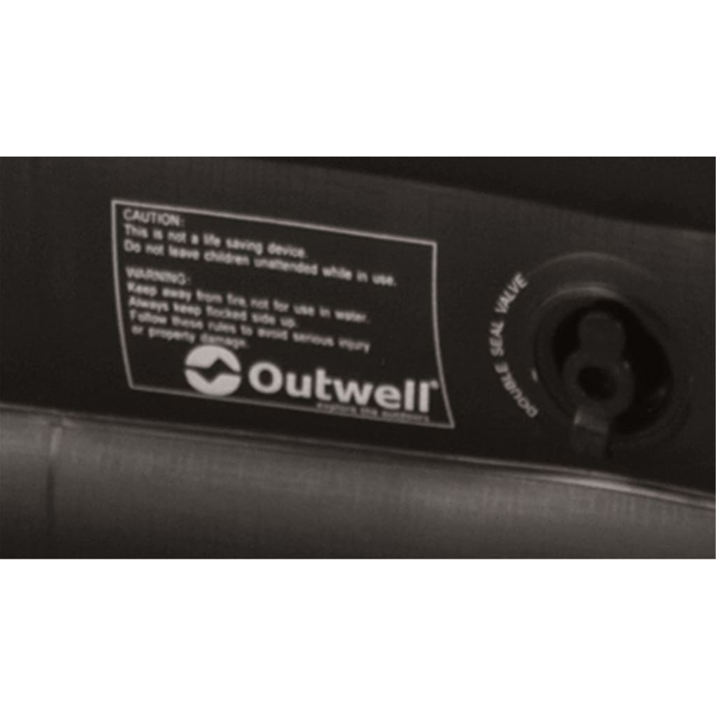 Outwell Pat gonflabil "Excellent Single", gri și negru, 200x80x30 cm