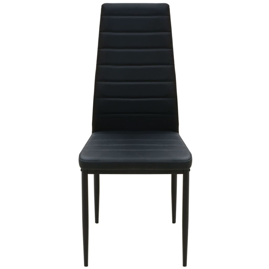 vidaXL Set masă și scaune de bucătărie, negru, 5 piese