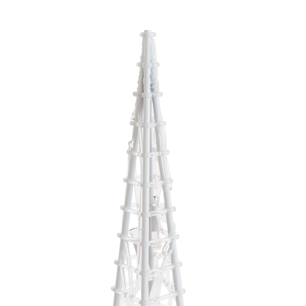 vidaXL Set conuri decorative cu LED-uri, alb cald, 60/90/120 cm, acril