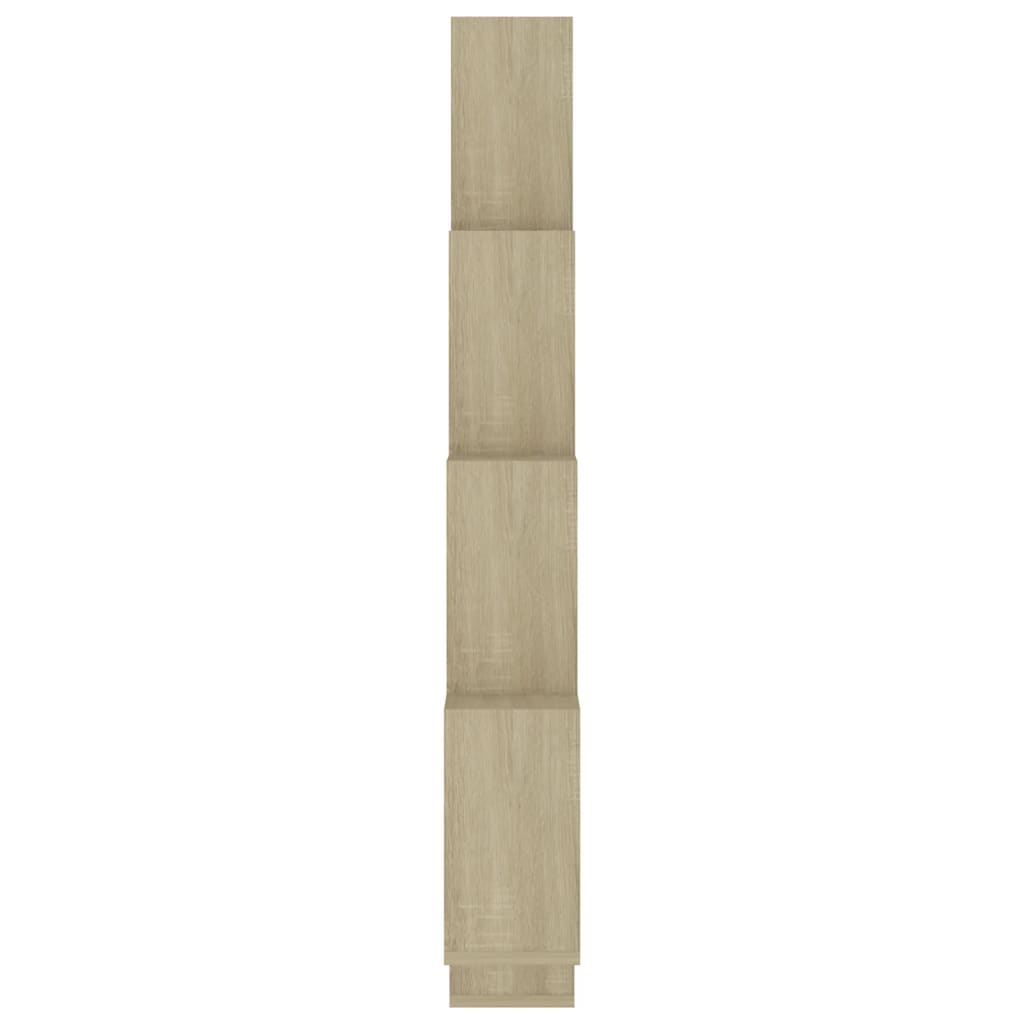 vidaXL Raft de perete cub, stejar sonoma, 90x15x119 cm, PAL