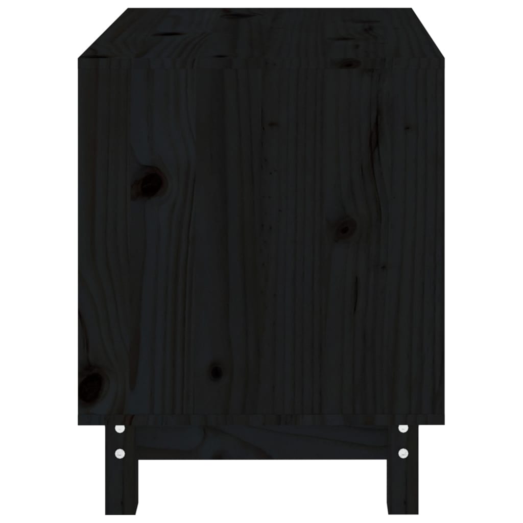 vidaXL Casă pentru câini, negru, 60x45x57 cm, lemn masiv de pin