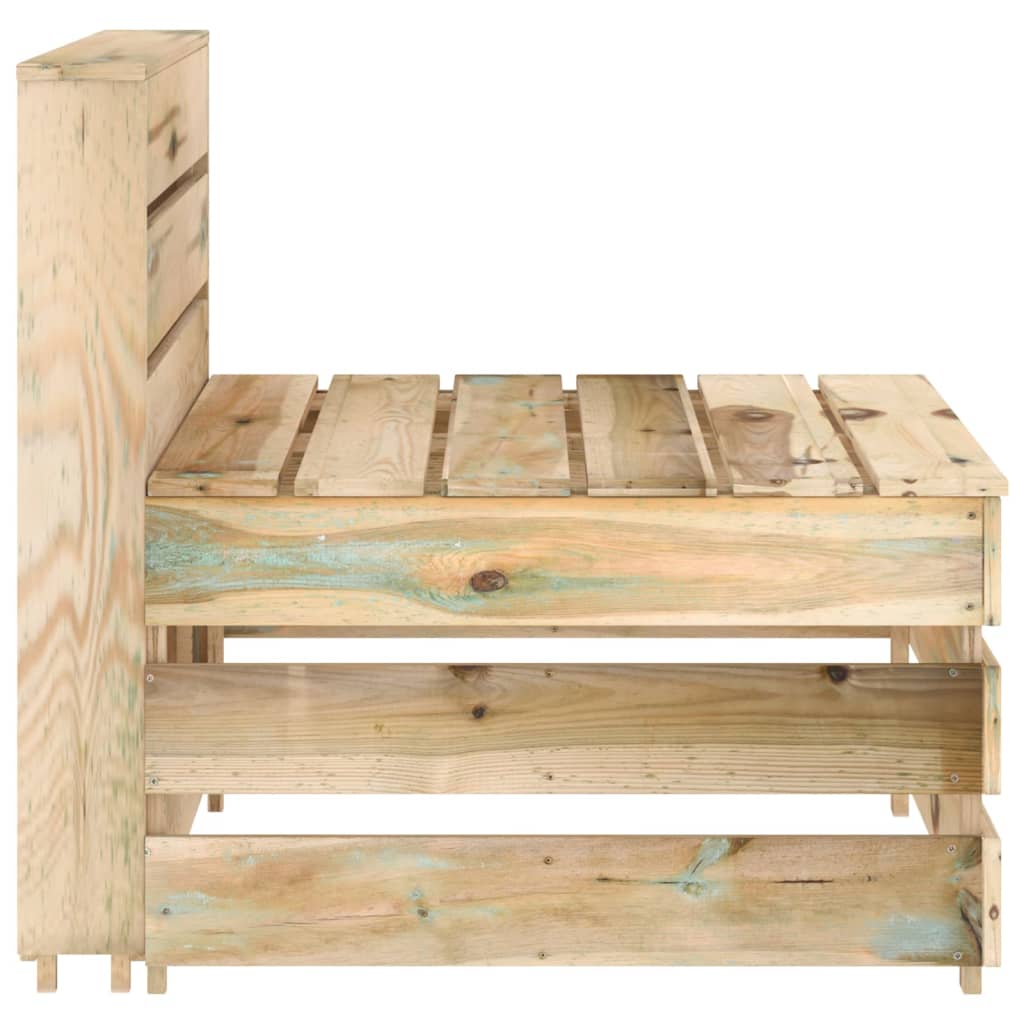 vidaXL Set mobilier de grădină, 5 piese, lemn de pin verde tratat
