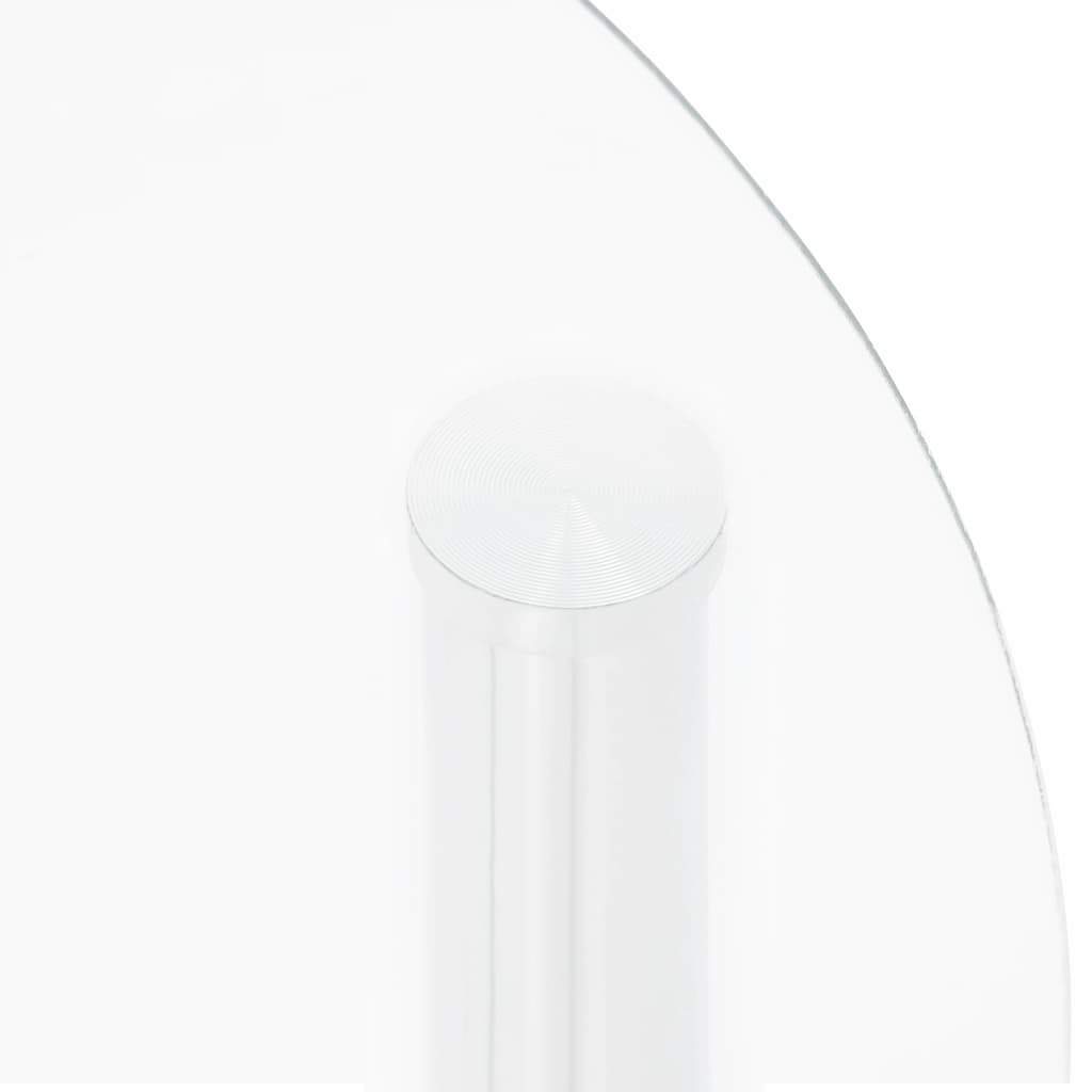 vidaXL Masă laterală 2 niveluri, transparent, 38 cm, sticlă securizată