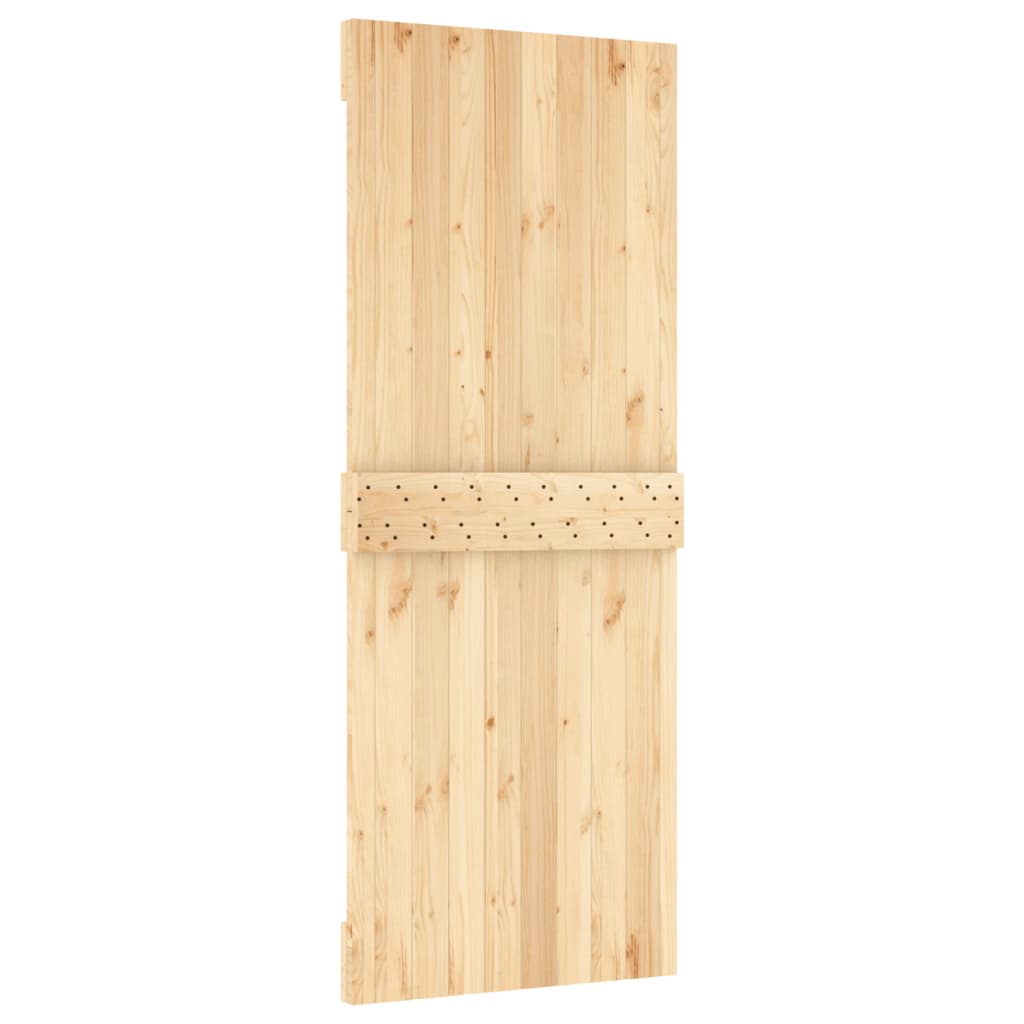 vidaXL Ușă glisantă cu set de feronerie 80x210 cm, lemn masiv de pin