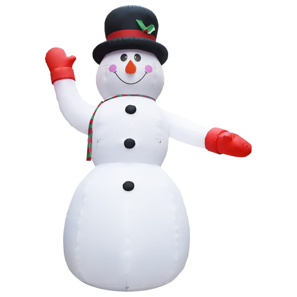 vidaXL Om de zăpadă gonflabil pentru Crăciun cu LED, IP44, 450 cm, XXL