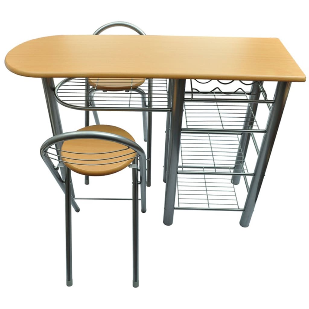 vidaXL Set masă și scaune / bucătărie / bar mic dejun, lemn