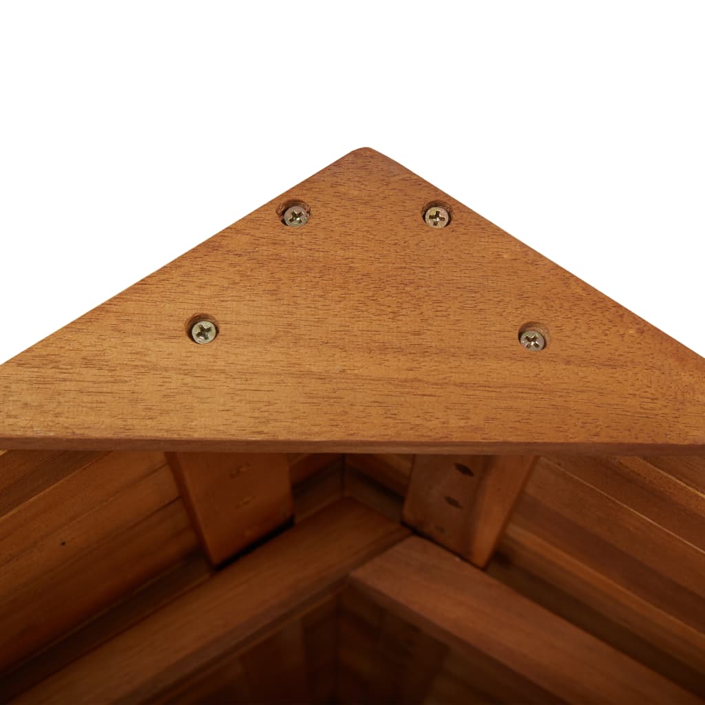 vidaXL Masă de bar exterior cu acoperiș, 113x106x217 cm, lemn acacia
