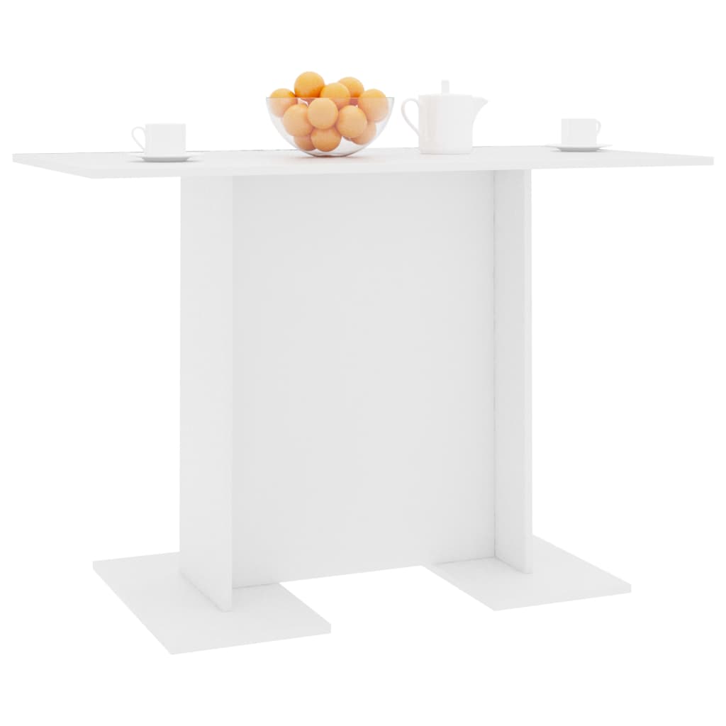 vidaXL Masă de bucătărie, alb, 110x60x75 cm, PAL