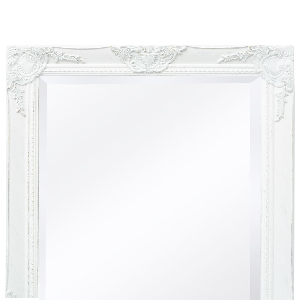 vidaXL Oglindă de perete în stil baroc, 120 x 60 cm, alb