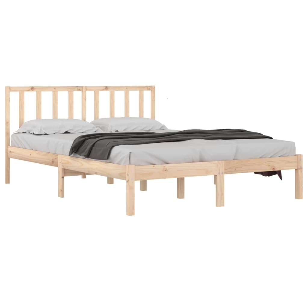 vidaXL Cadru de pat mic dublu, 120x190 cm, lemn masiv de pin