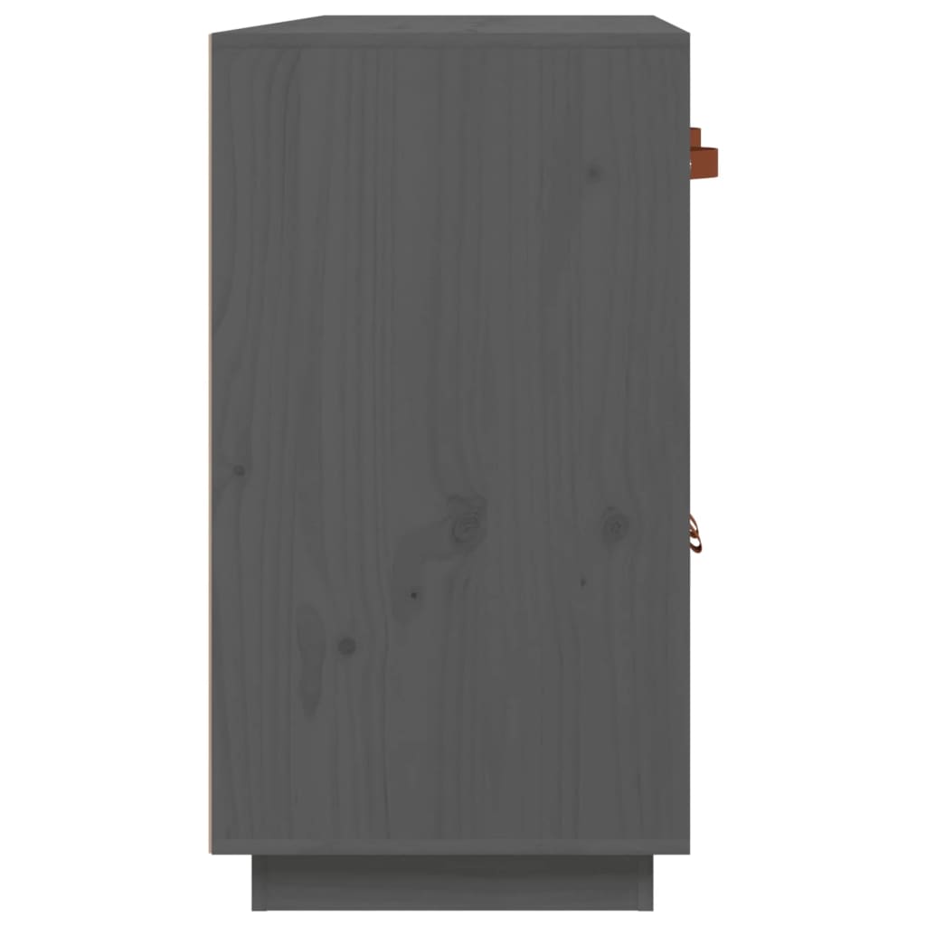 vidaXL Servantă, gri, 98,5x40x75 cm, lemn masiv de pin