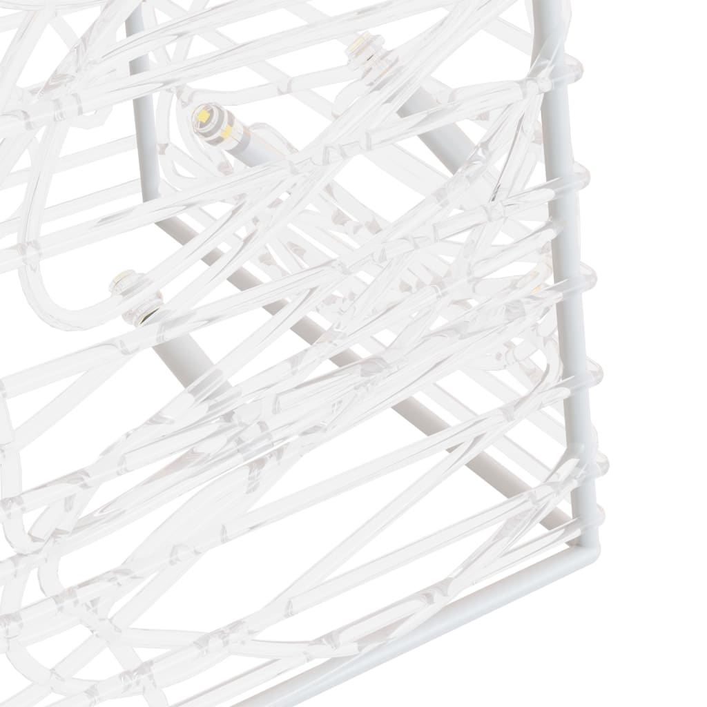 vidaXL Set conuri decorative cu LED-uri, alb cald, 60/90/120 cm, acril