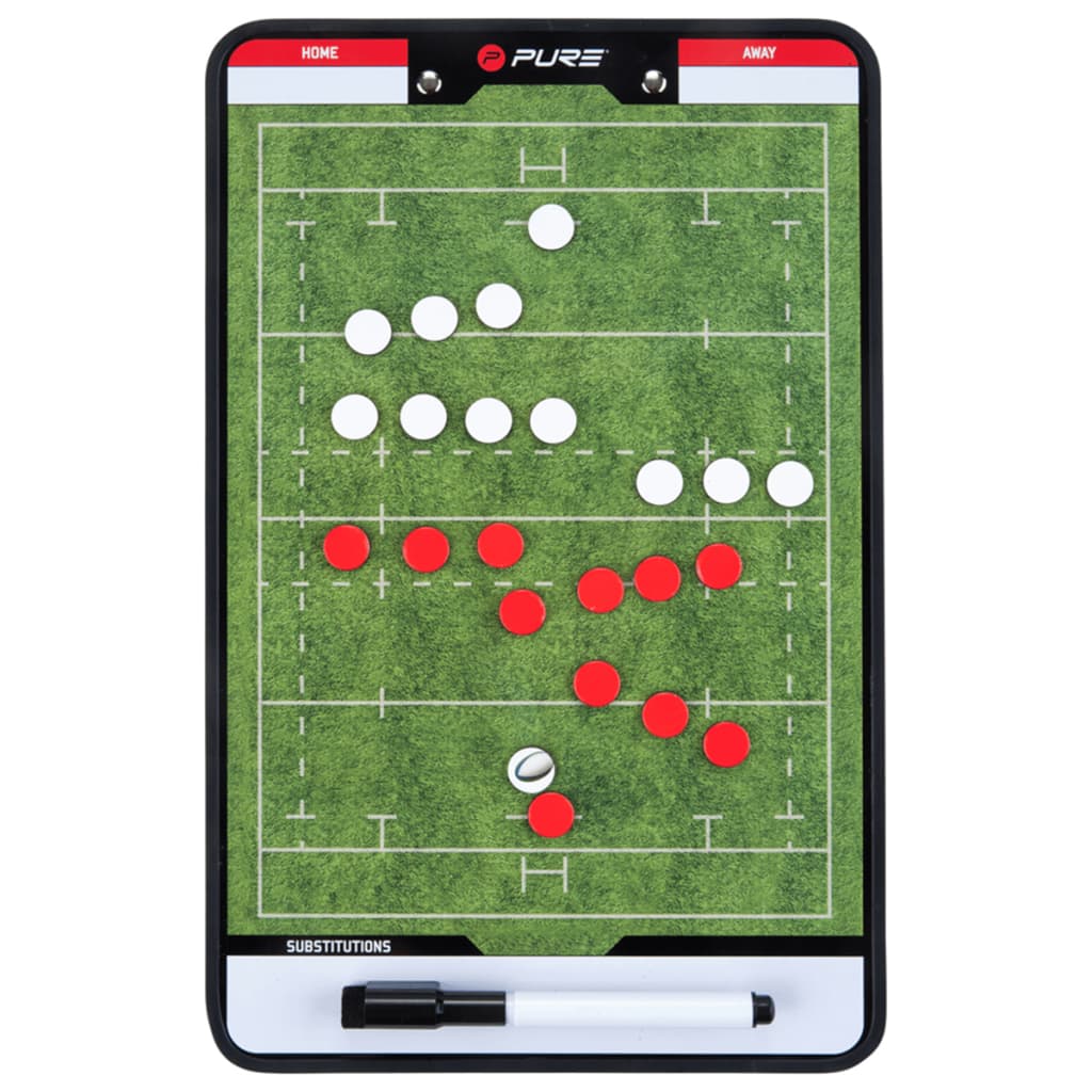 Pure2Improve Planșă tactică antrenor de rugby 35 x 22 cm