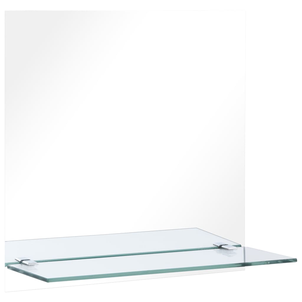 vidaXL Oglindă de perete cu raft, 40 x 40 cm, sticlă securizată