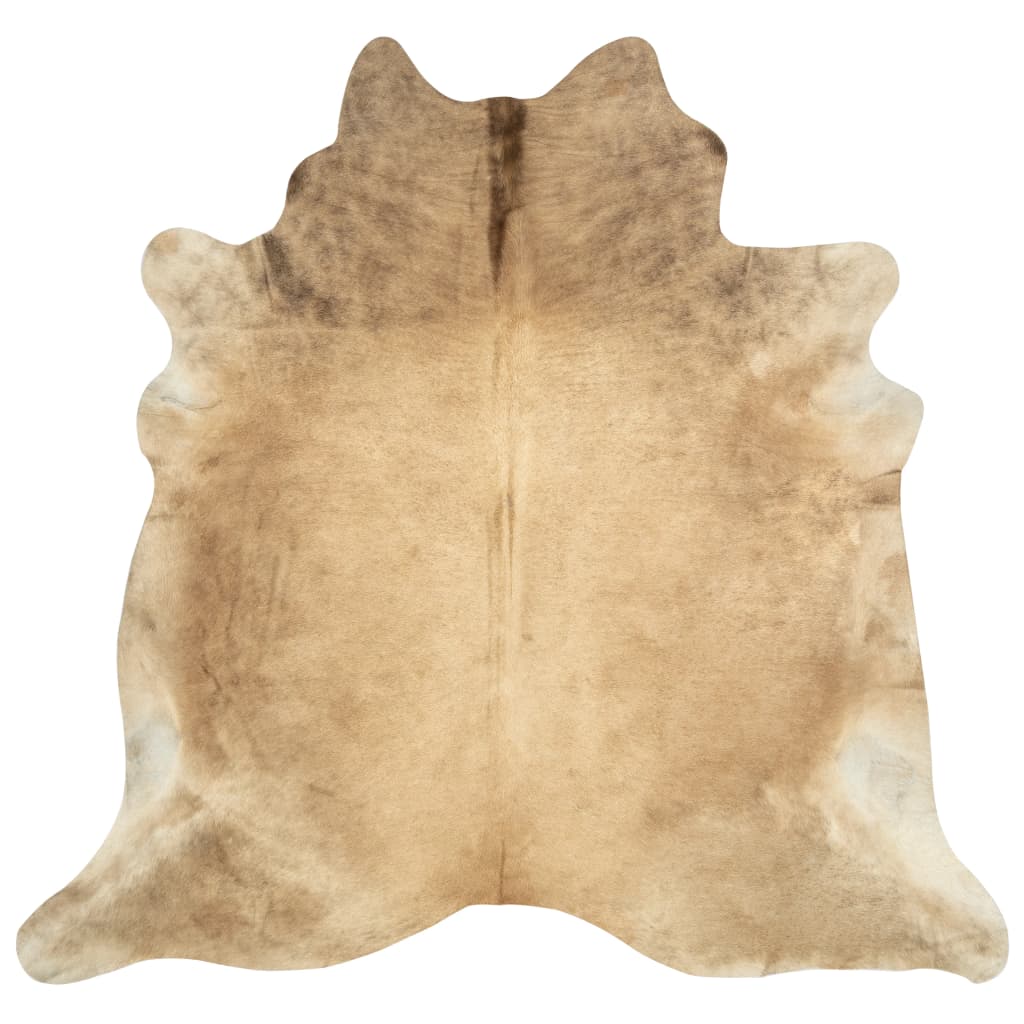vidaXL Covor din piele de vacă naturală, bej, 150 x 170 cm