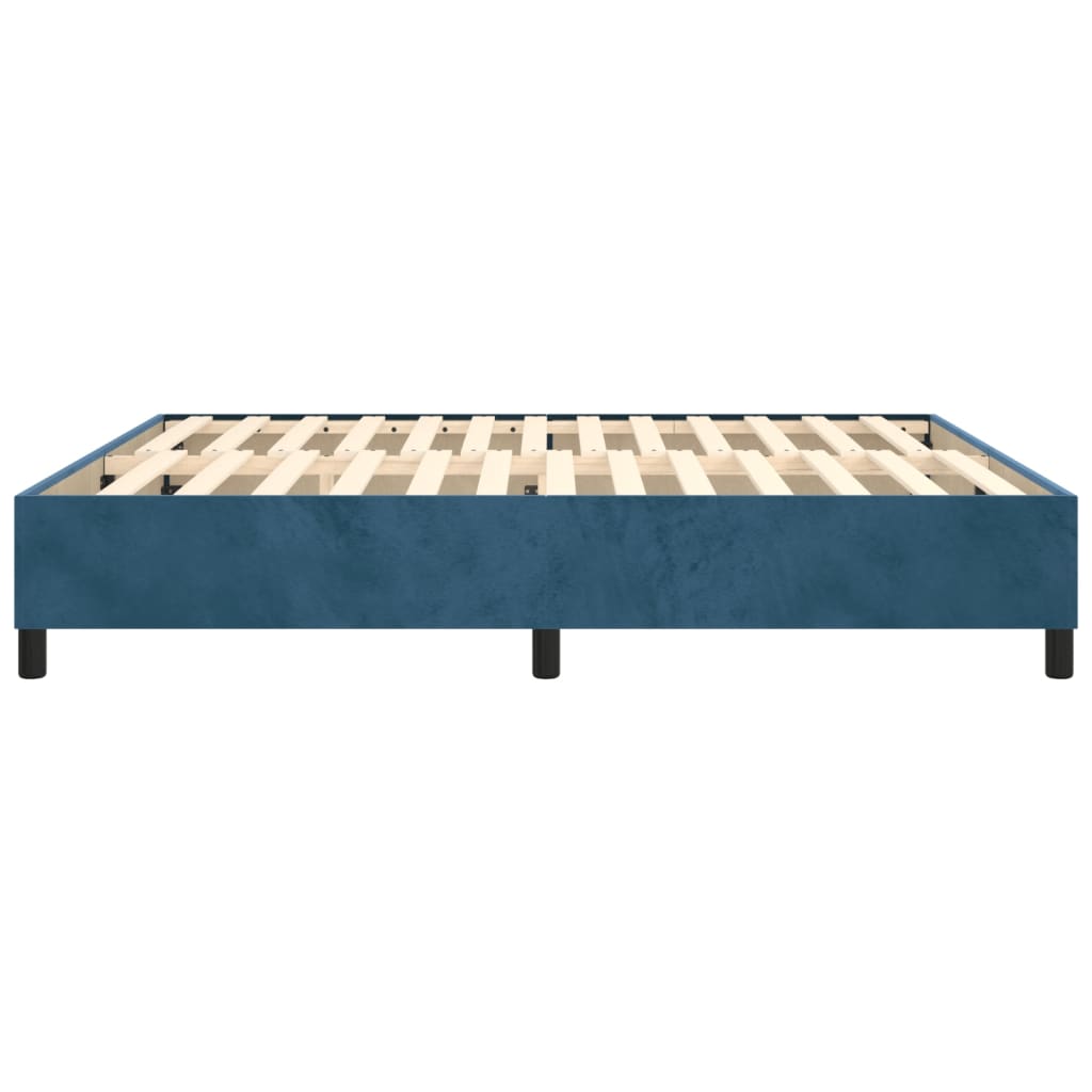 vidaXL Cadru de pat, albastru închis, 200x200 cm, catifea