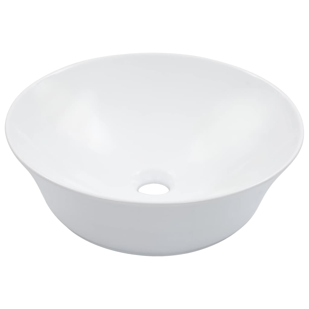 vidaXL Chiuvetă de baie, alb, 41x12,5 cm, ceramică