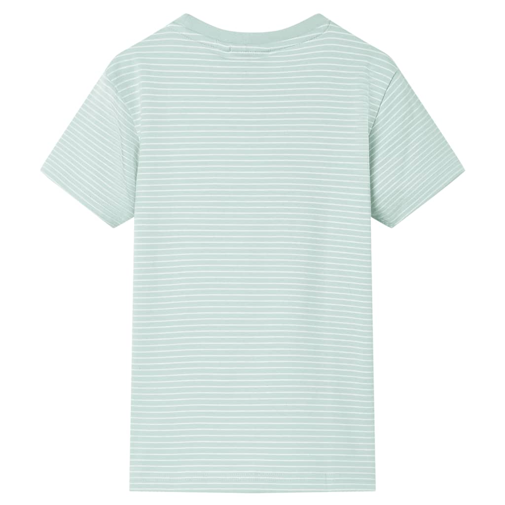 Tricou pentru copii cu dungi, verde mentă, 92
