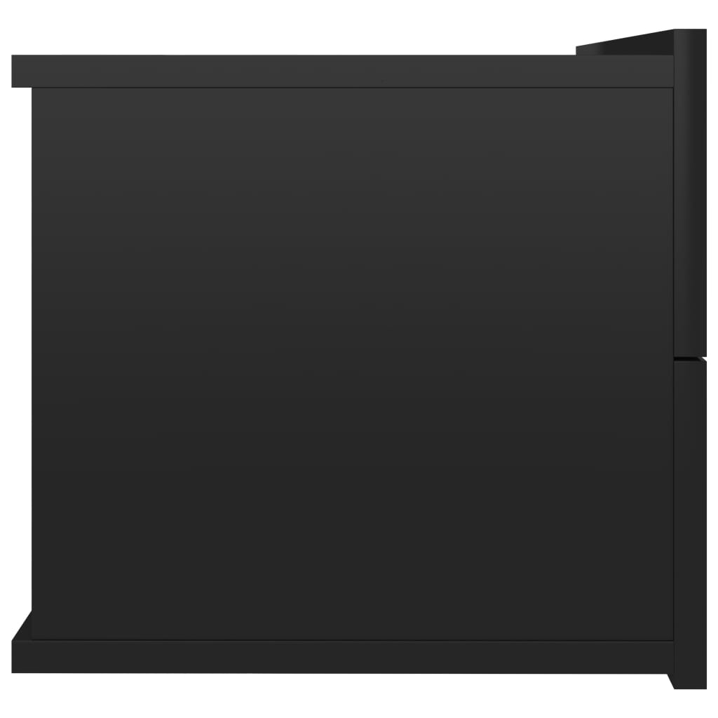 vidaXL Noptieră, negru extralucios, 40 x 30 x 30 cm, PAL