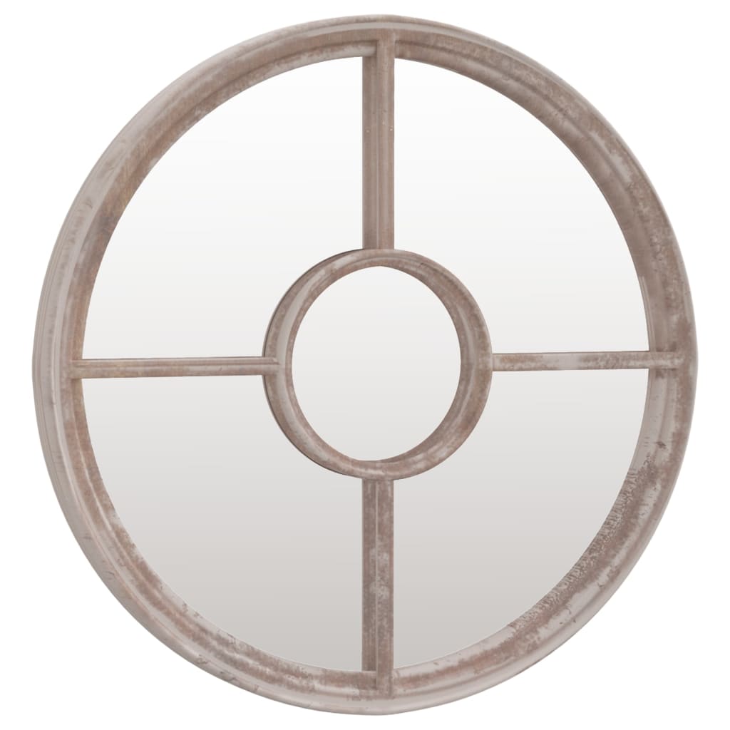 vidaXL Oglindă rotundă,nisip,60x4 cm,fier,pentru utilizare în interior
