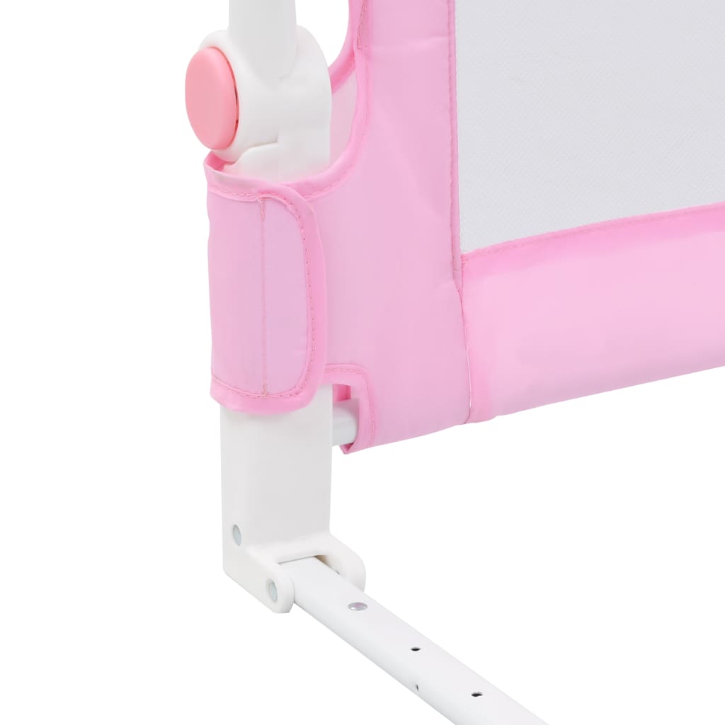 vidaXL Balustradă de protecție pat copii, roz, 180x42 cm, poliester