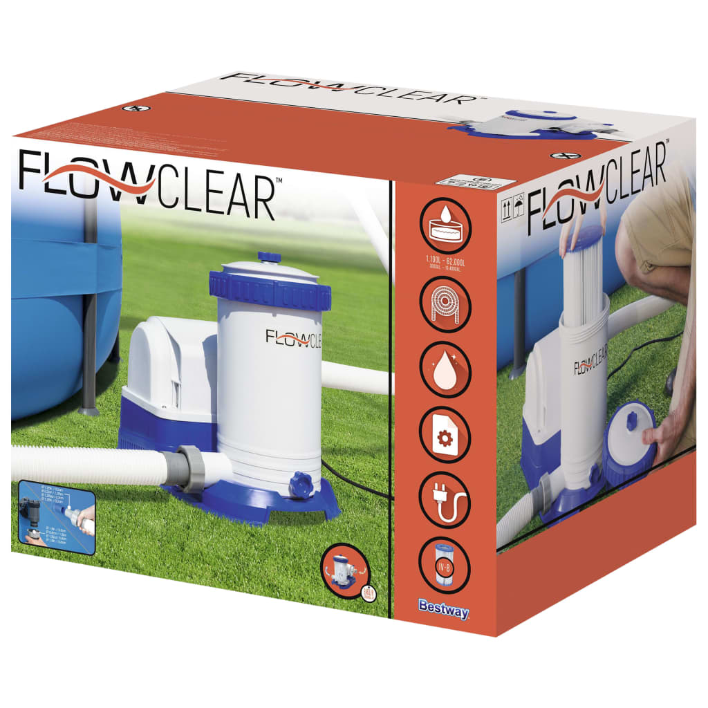 Bestway Pompă de filtrare pentru piscină Flowclear, 9463 L/h