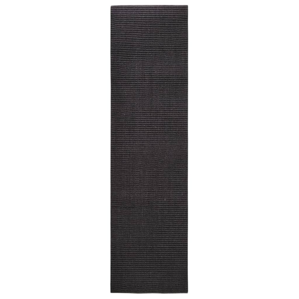 vidaXL Covor din sisal pentru ansamblu de zgâriat, negru, 80x300 cm