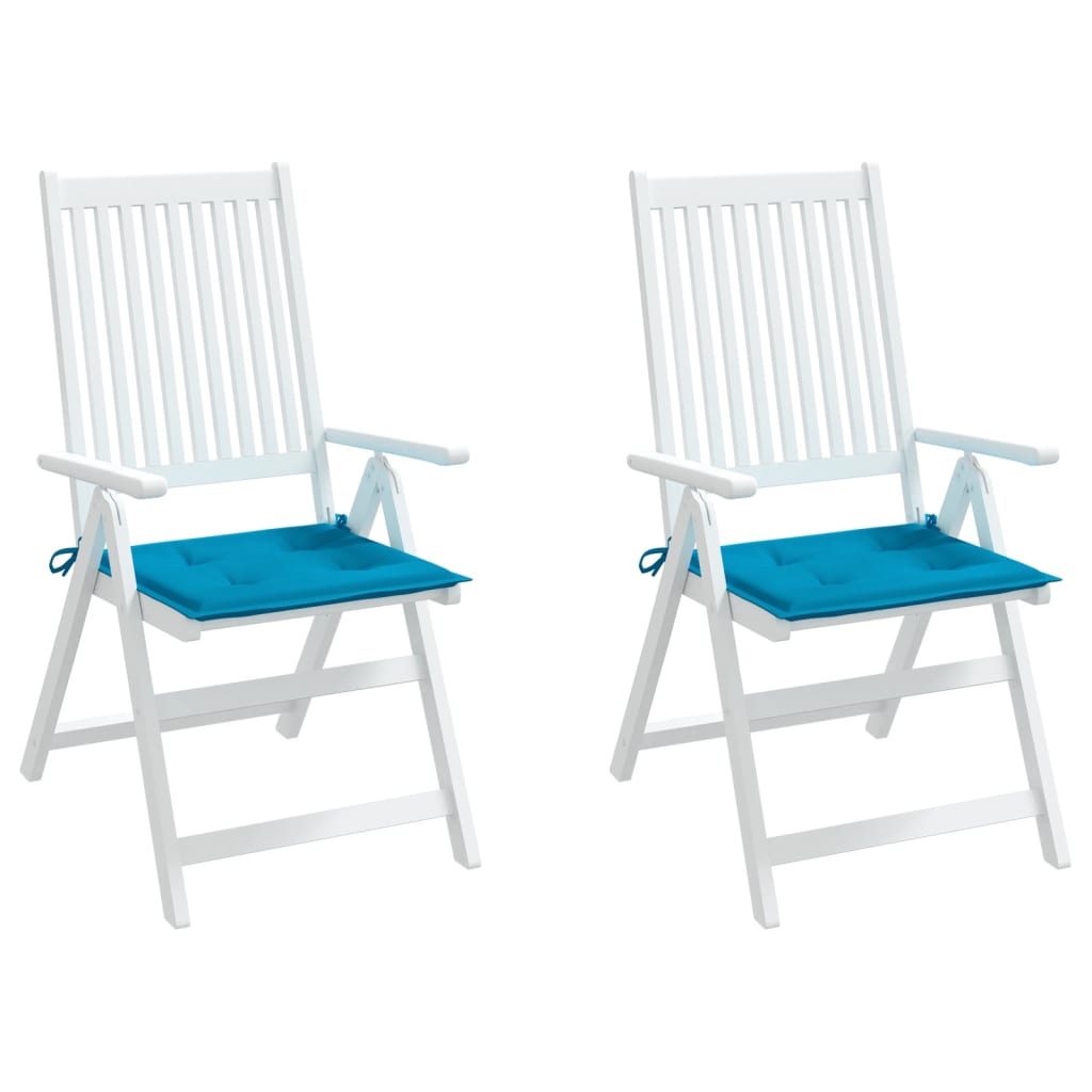 vidaXL Perne scaune grădină 2 buc. albastru 40x40x3 cm țesătură Oxford