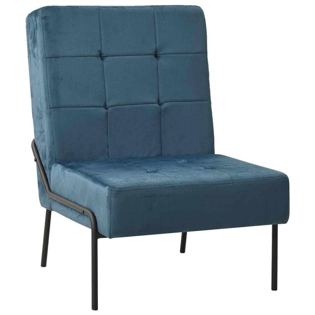 vidaXL Scaun de relaxare, albastru, 65x79x87 cm, catifea