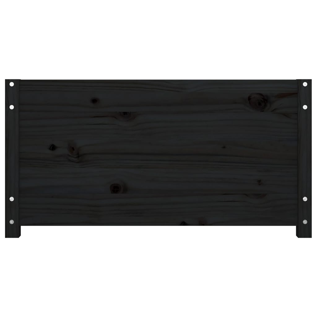 vidaXL Pat de zi Small Single, negru, 75x190 cm, lemn masiv pin