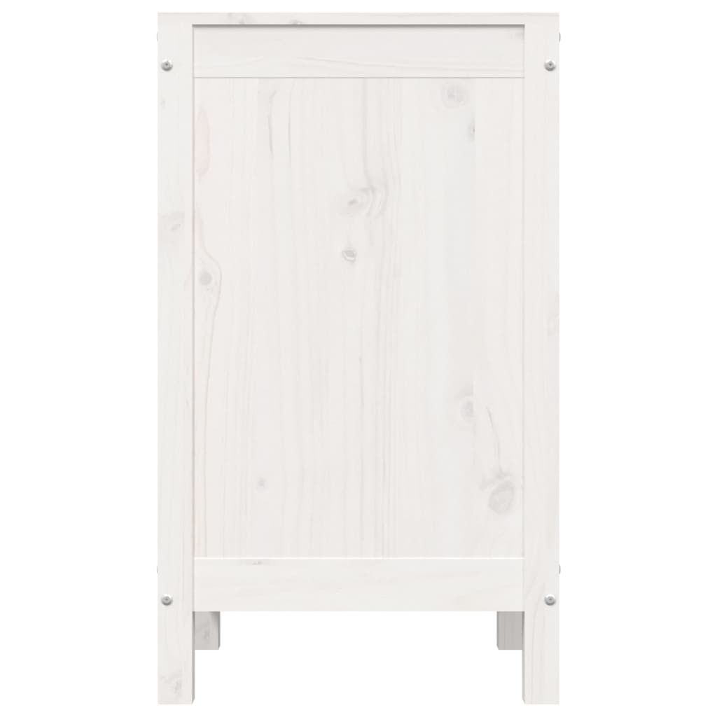 vidaXL Cutie de rufe, alb, 44x44x76 cm, lemn masiv de pin