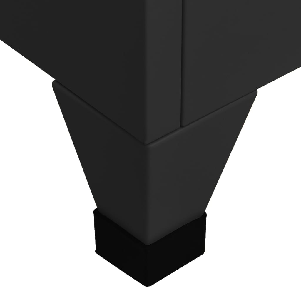 vidaXL Fișet, negru, 90x45x180 cm, oțel