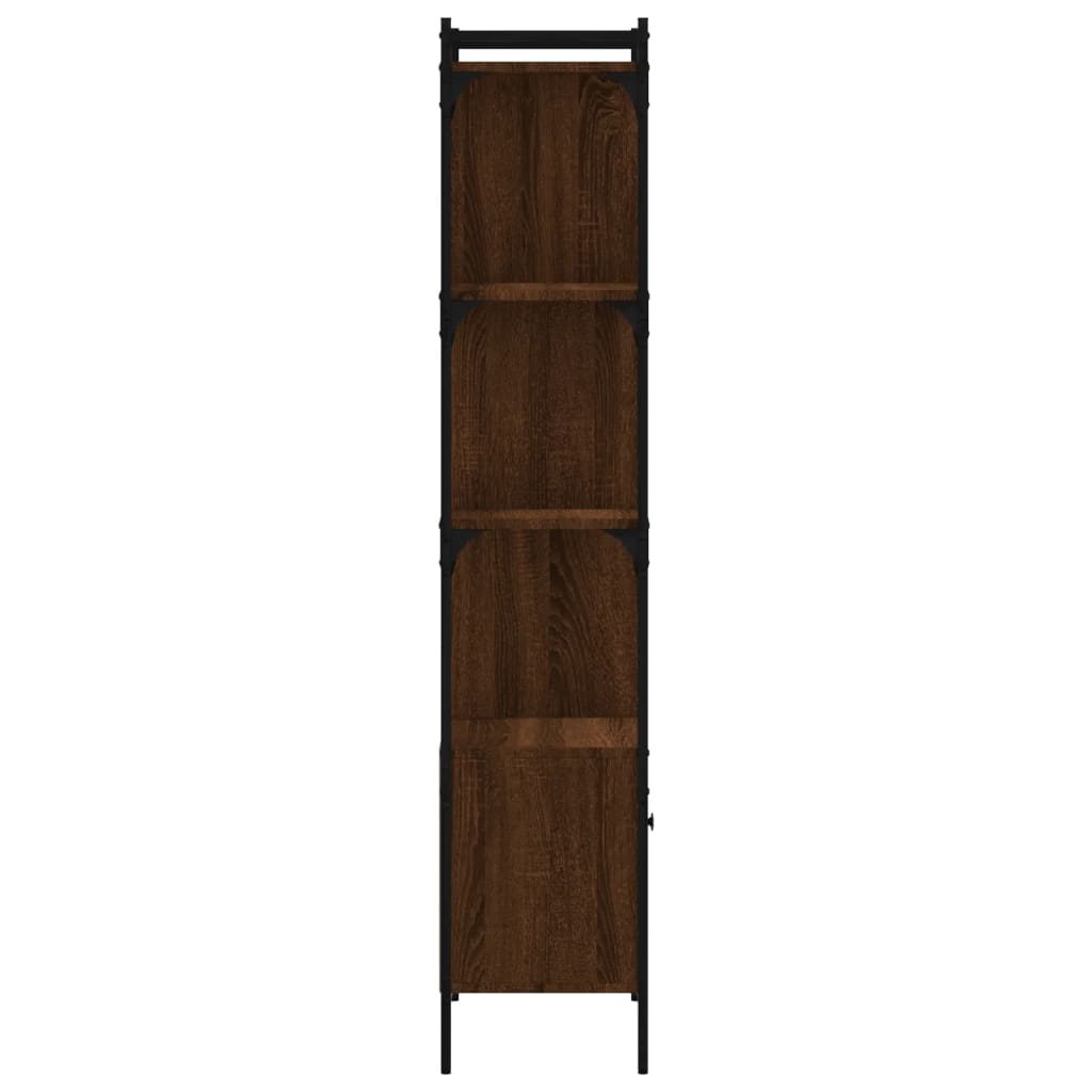 vidaXL Bibliotecă cu ușă stejar maro 44,5x30x154,5 cm lemn compozit