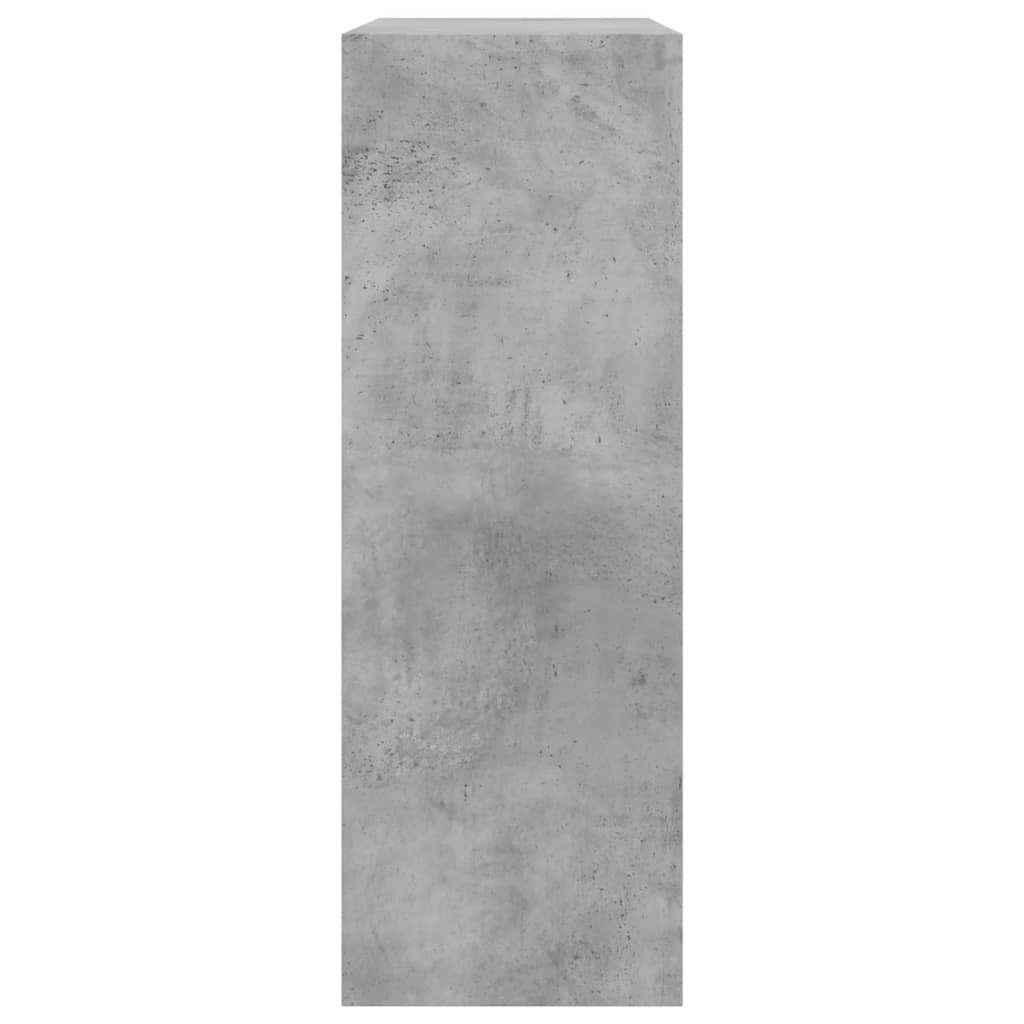 vidaXL Pantofar, gri beton, 80x34x96,5 cm, lemn prelucrat