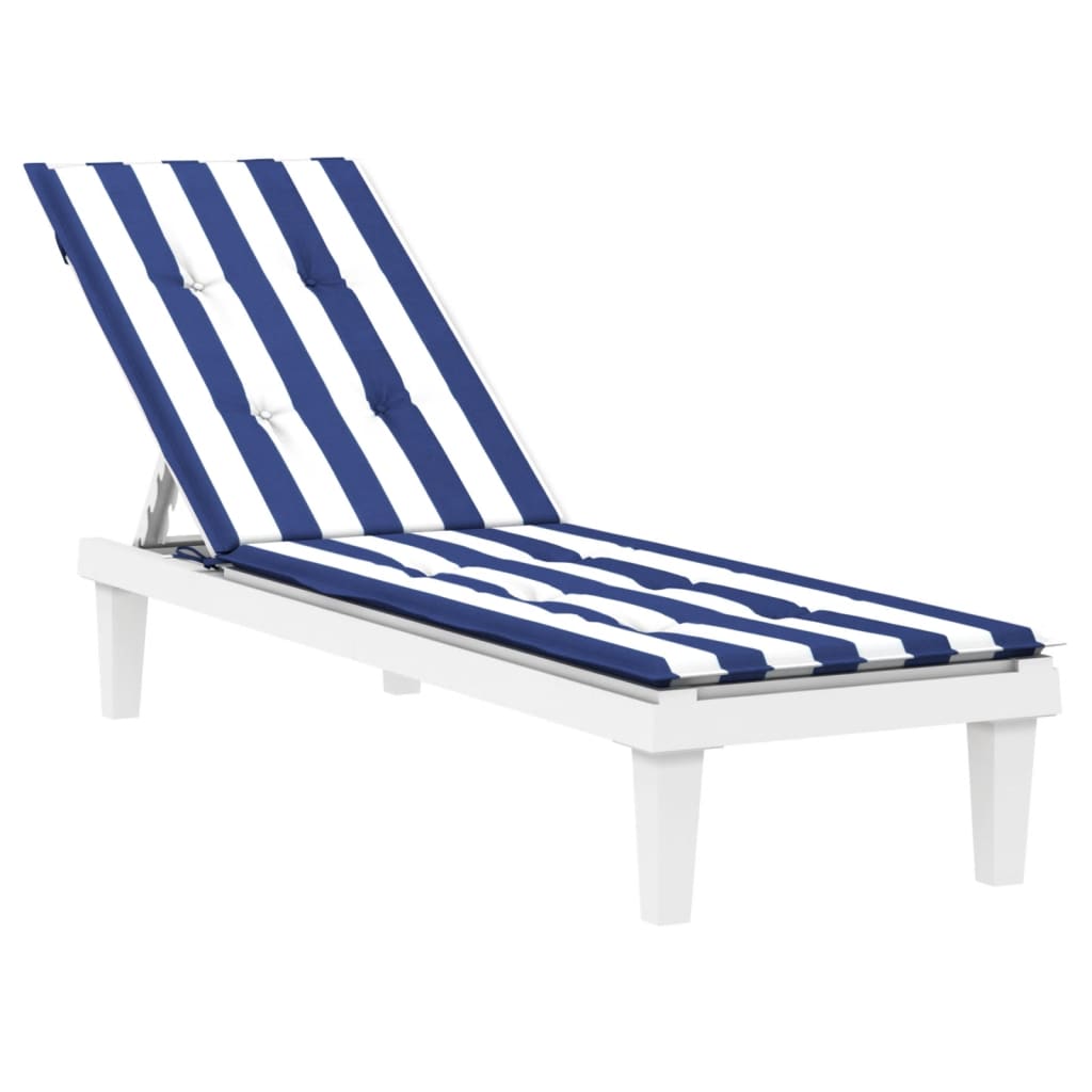 vidaXL Pernă scaun de terasă, dungi albastre&albe, textil oxford