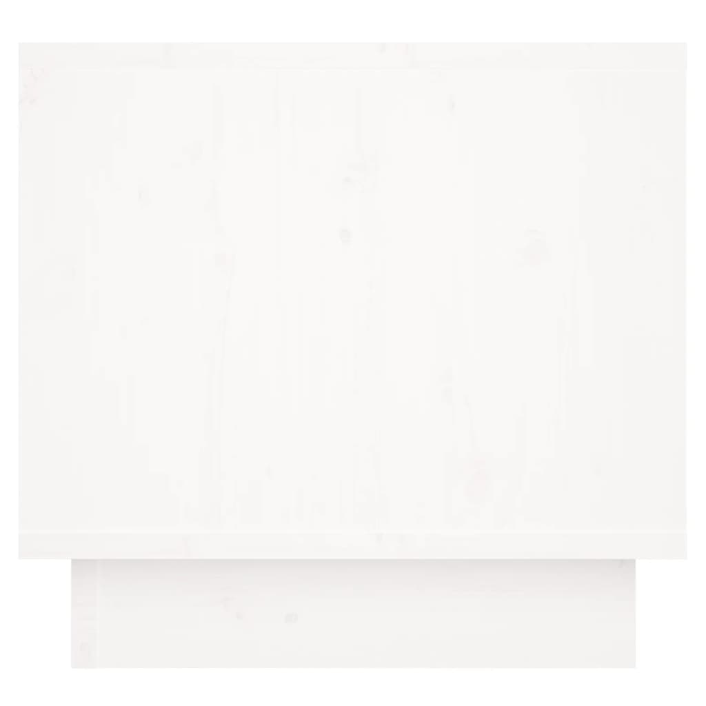 vidaXL Noptiere, 2 buc., alb, 35x34x32 cm, lemn masiv de pin