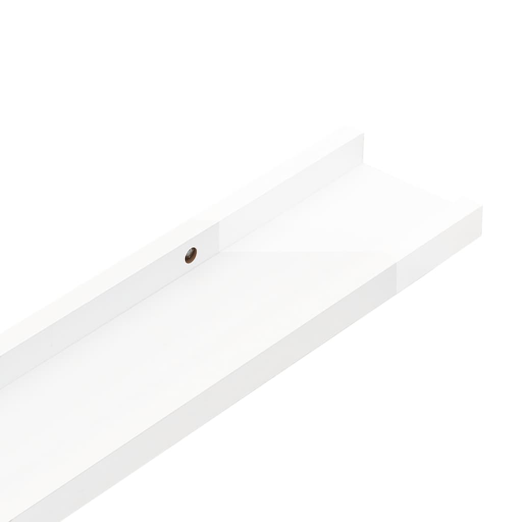 vidaXL Rafturi de perete, 2 buc., alb extralucios, 100x9x3 cm