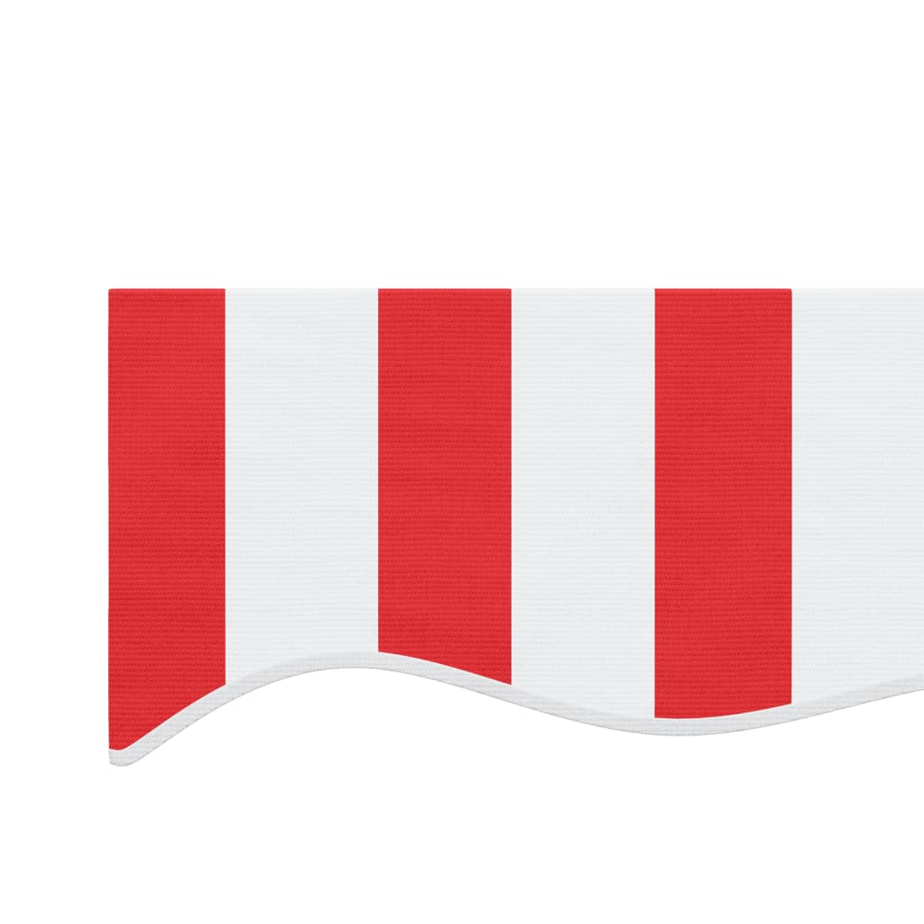 vidaXL Pânză copertină de rezervă, dungi roșii și albe, 5x3 m