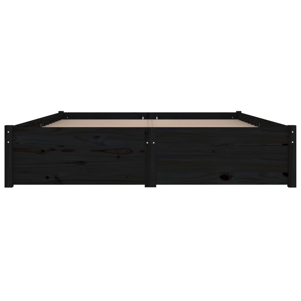vidaXL Cadru de pat cu sertare, negru, 120x200 cm