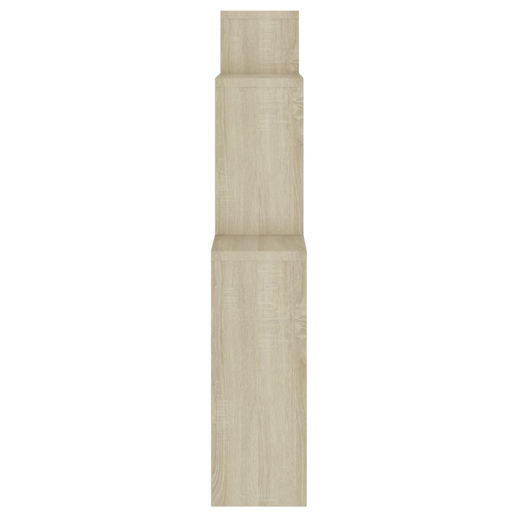 vidaXL Raft de perete cub, stejar sonoma, 80x15x78,5cm, lemn prelucrat