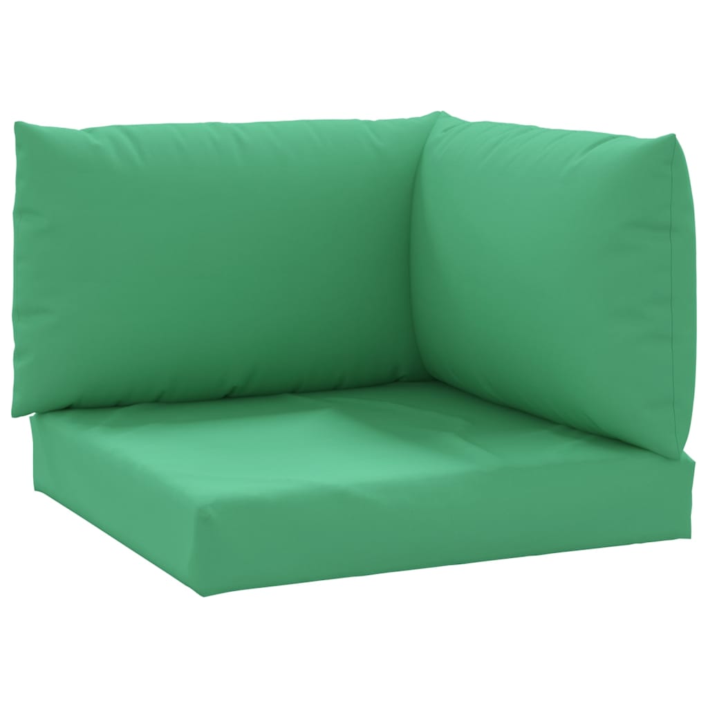 vidaXL Perne pentru canapea din paleți, 3 buc., verde, textil