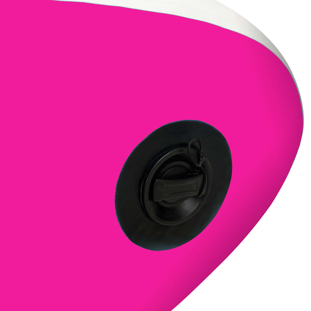 vidaXL Set de placă SUP gonflabilă, roz, 305x76x15 cm