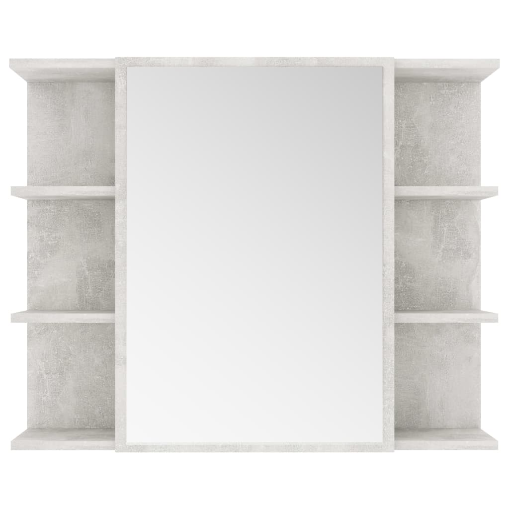 vidaXL Set mobilier baie, 3 piece, gri beton, PAL