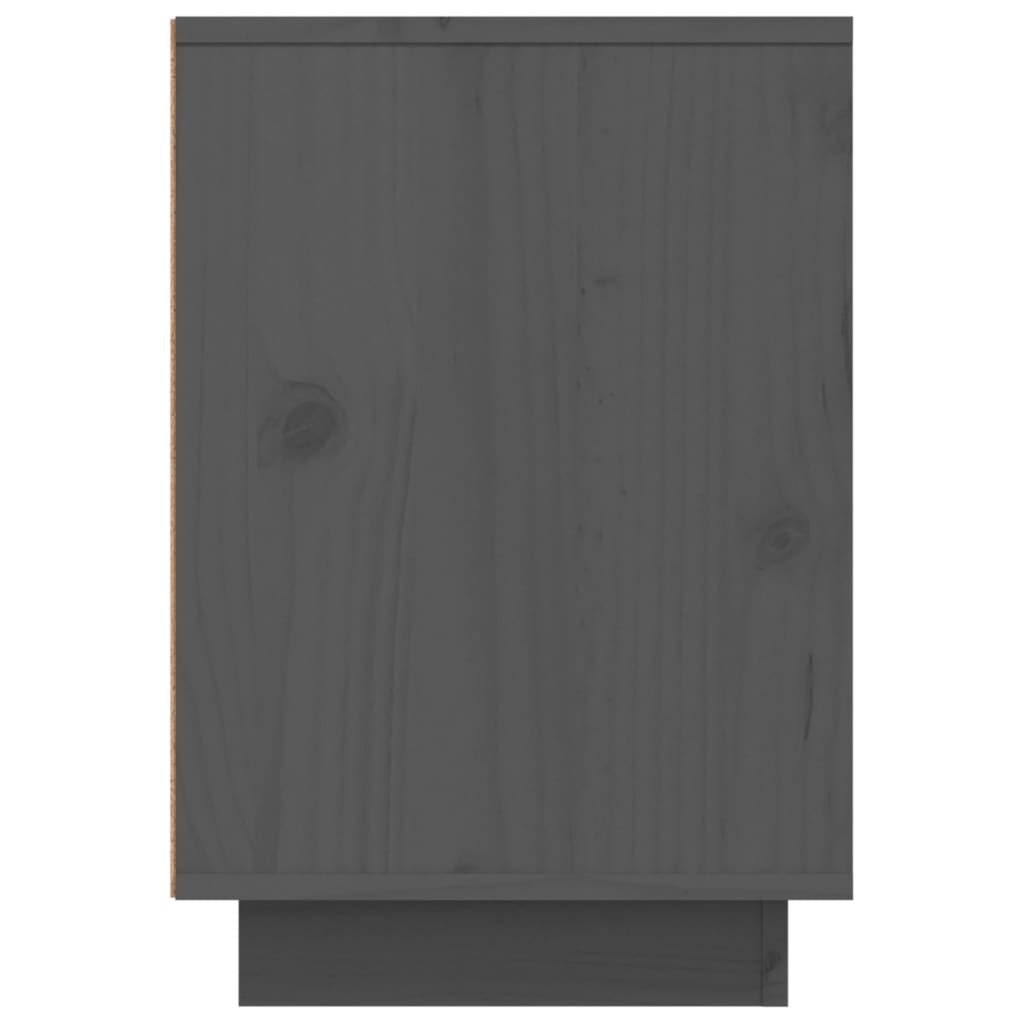 vidaXL Noptiere, 2 buc., gri, 50x34x50 cm, lemn masiv de pin