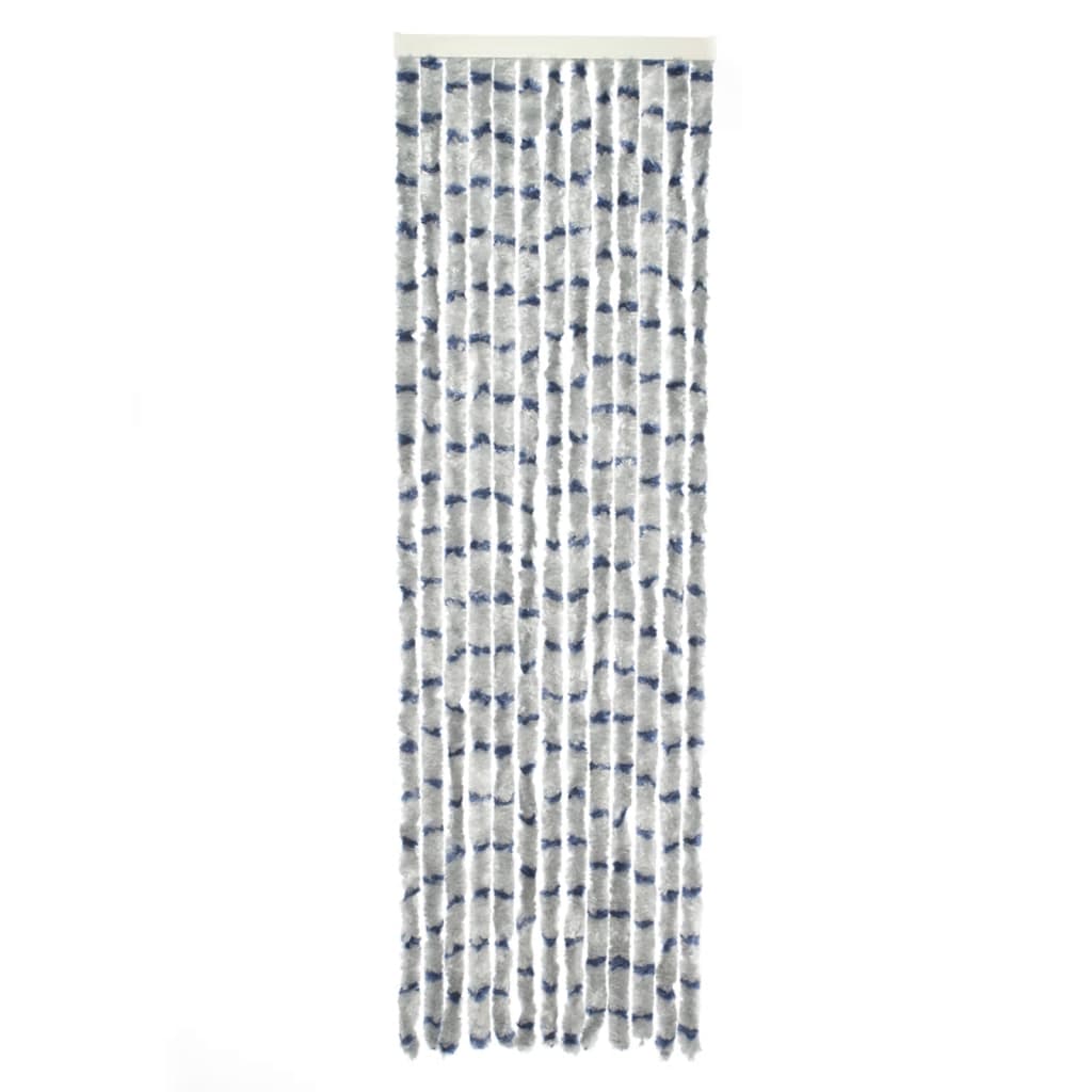 Travellife Perdea muște de ușă Chenille Stripe gri/albastru 185x56 cm