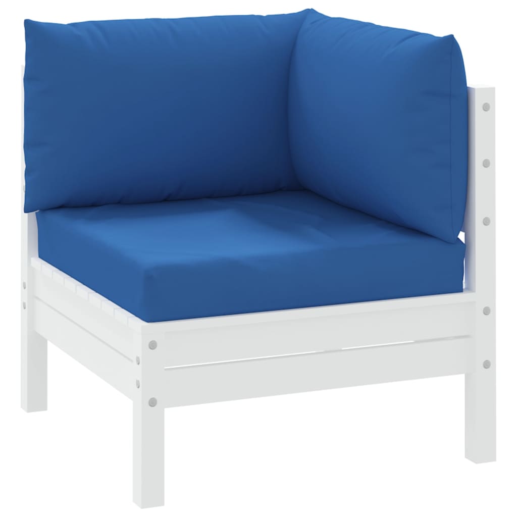 vidaXL Perne pentru canapea din paleți, 3 buc., albastru, textil