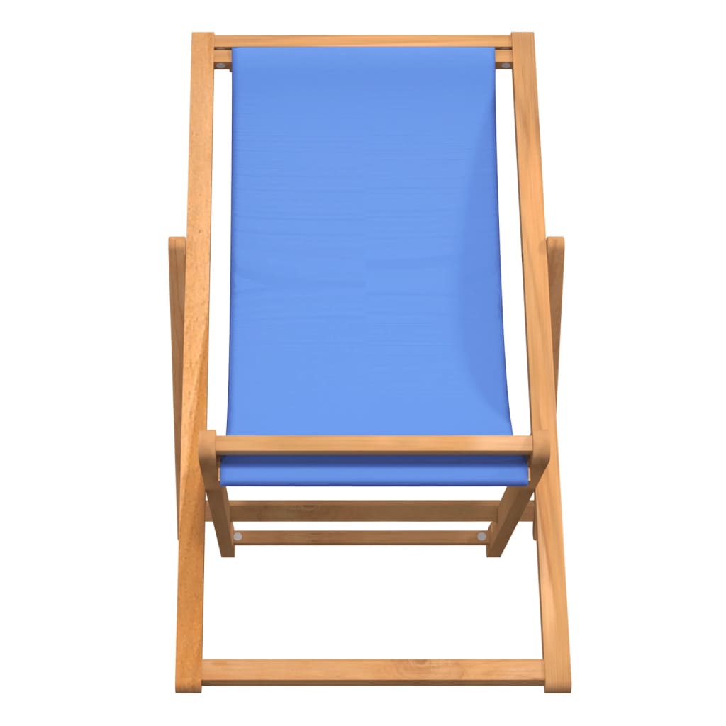 vidaXL Scaun de exterior, albastru, 56 x 105 x 96 cm, lemn de tec